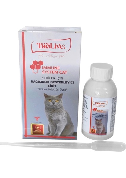 Biolive Immune Cat Kediler Için Bağışıklık Destekleyici Sıvı Vitamin 100ML