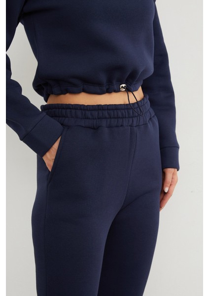 3 Iplik California Nakışlı Kapüşonlu Jogger Takım