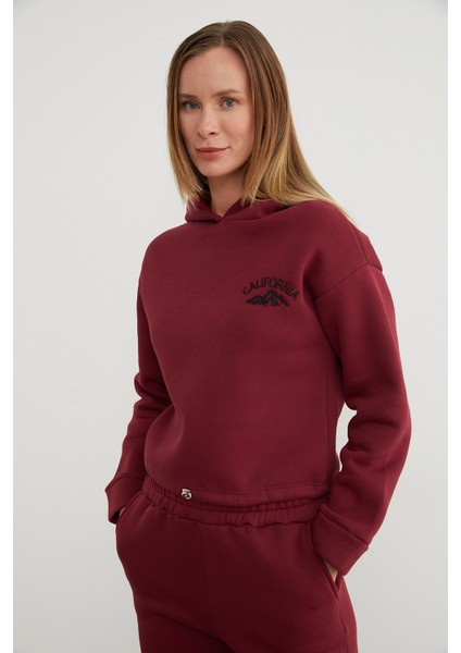 3 Iplik California Nakışlı Kapüşonlu Jogger Takım fiyatları