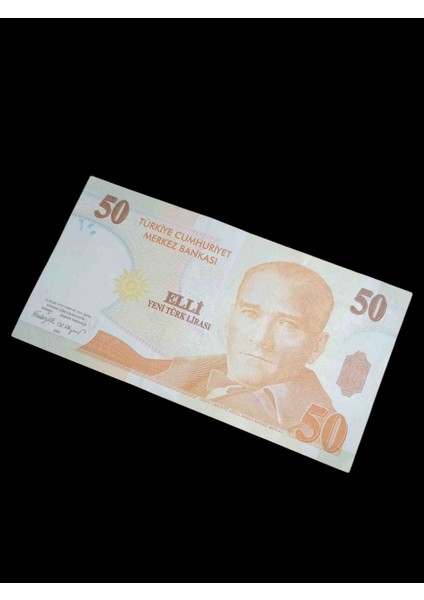 A77 8. Emisyon 50 Yeni Türk Lirası Koleksiyon Para Hobi Hediye Antika Darpane