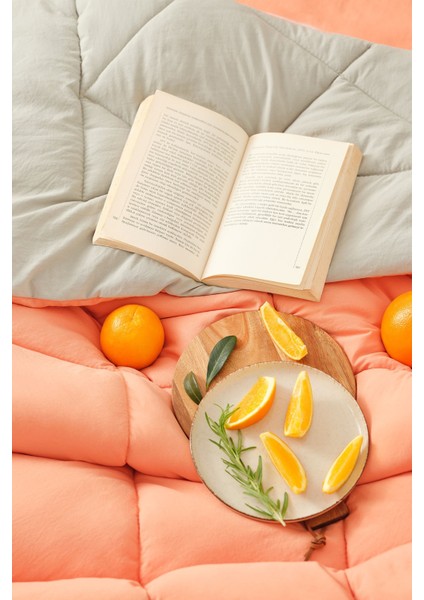 Çift Kişilik Mikrofiber Uyku Seti 195x215 cm Düz Desen Lastikli Çarşaf Kapitoneli Yastık Kılıfı