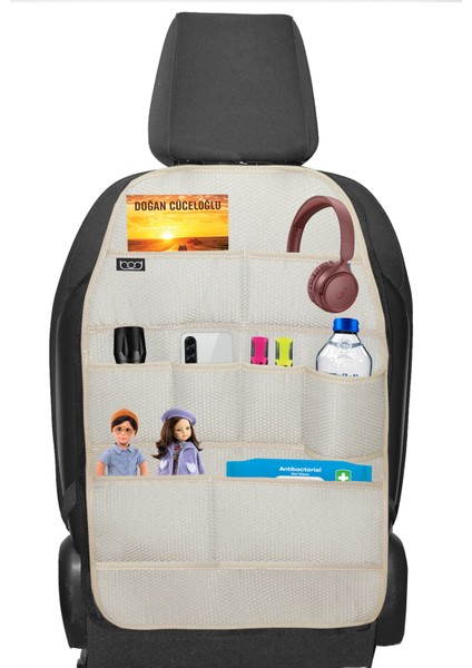 Eva Serisi Koltuk Arkası Düzenleyici Araç Içi Organizer Bej modelleri