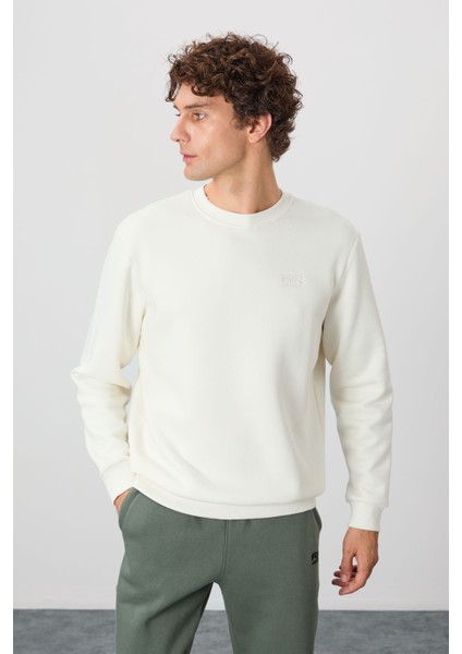 Omar Ekru Şardonlu Erkek Sweatshirt - 88137