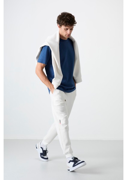 Ekru Bağcıklı Dar Paça Erkek Eşofman Alt - 84999