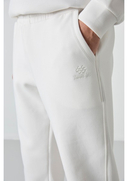 Ekru Bağcıklı Dar Paça Erkek Eşofman Alt - 84999