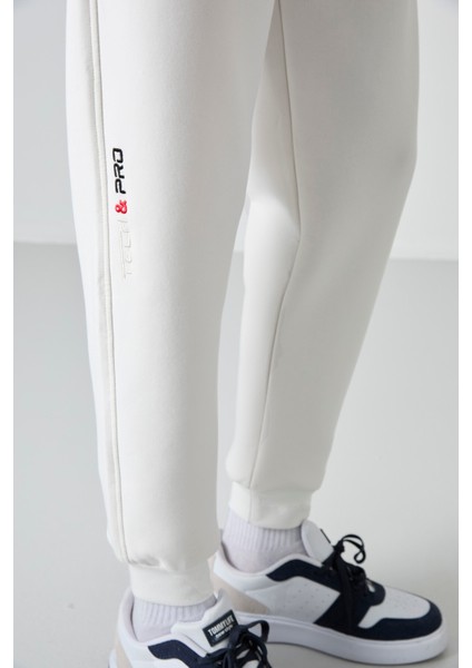 Ekru Bağcıklı Dar Paça Erkek Eşofman Alt - 84999