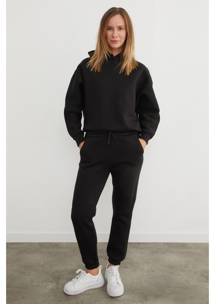 3 Iplik Basic Kapüşonlu Jogger Eşofman Takımı
