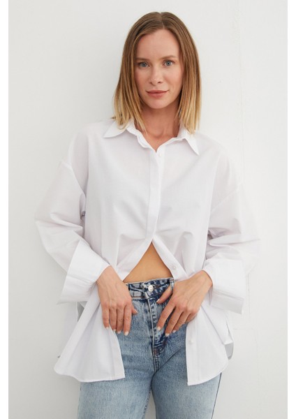 Basic Yırtmaçlı Oversize Gömlek fiyatları