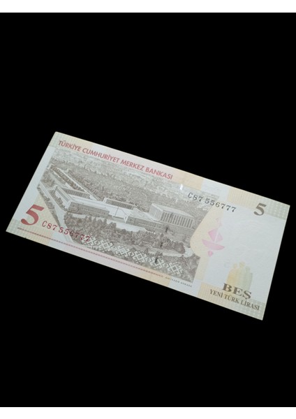 5 Yeni Türk Lirası Koleksiyon Kağıt Para Antika Darpane Hobi Hediye