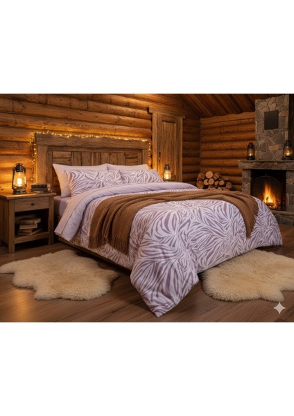 Ranforce Zebra Lila Çift Kişilik Nevresim Takımı fiyatları