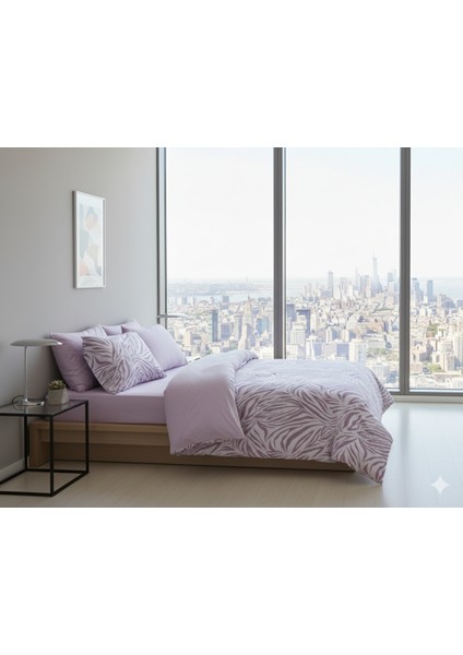 Ranforce Zebra Lila Çift Kişilik Nevresim Takımı indirimleri