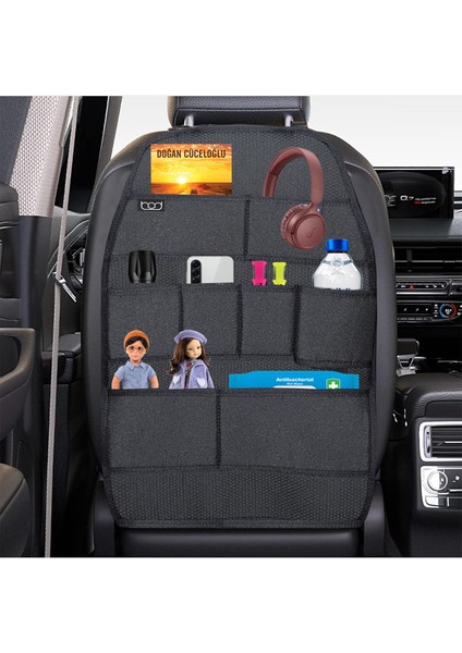Eva Serisi Koltuk Arkası Düzenleyici Araç Içi Organizer Siyah