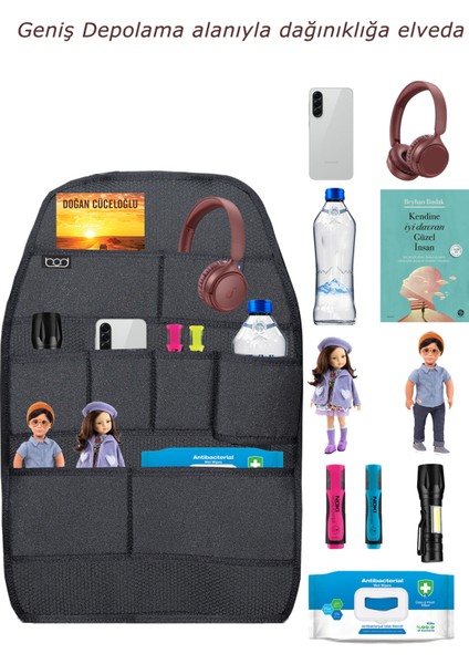 Eva Serisi Koltuk Arkası Düzenleyici Araç Içi Organizer Siyah fırsatları