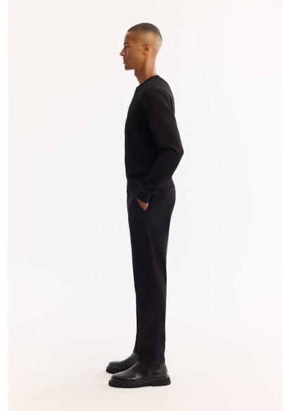 Erkek Siyah Yumuşak Tuşeli Slim Fit Chino Pantolon A52Y3019