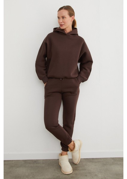 3 Iplik Basic Kapüşonlu Jogger Eşofman Takımı fiyatları