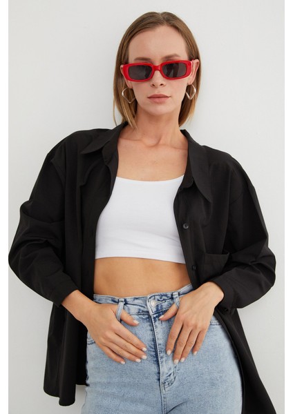 Basic Tek Cepli Oversize Gömlek fiyatları