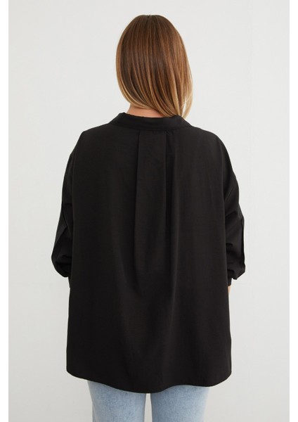Basic Tek Cepli Oversize Gömlek
