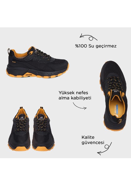 Siyah Sarı Su Geçirmez Ayakkabı 4K1GA16345