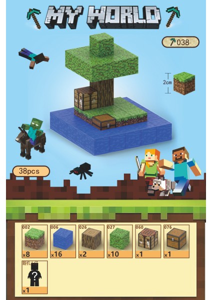 Manyetik Dünyam Küp Paket Yapı Taşları Dıy Manyetik Oyuncaklar Puzzle Çocuk Puzzle Modeli (Yurt Dışından)