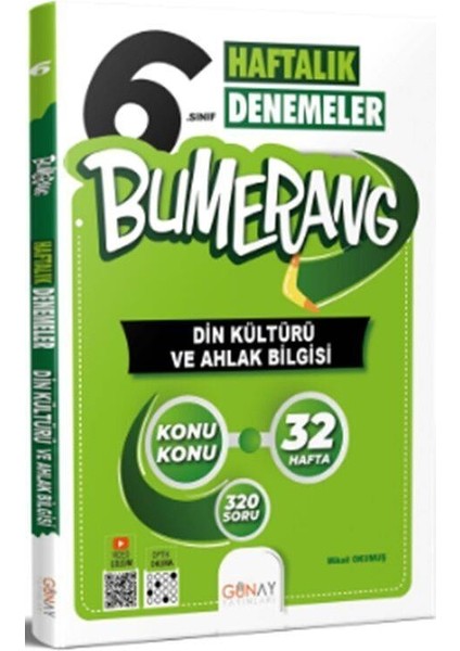 Bumerang 6. Sınıf Din Kültürü ve Ahlak Bilgisi 32 Hafta 320 Soru (2022-2023)