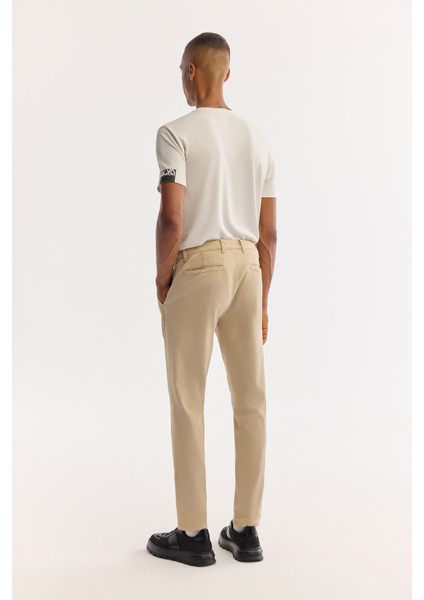 Erkek Bej Yumuşak Tuşeli Slim Fit Chino Pantolon A52Y3019 fırsatları