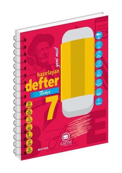 7.Sınıf Türkçe Okula Yardımcı Hazırlayan Defter