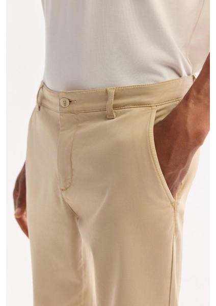 Erkek Bej Yumuşak Tuşeli Slim Fit Chino Pantolon A52Y3019 indirimleri