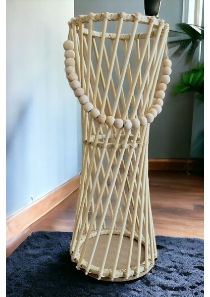 Bambu Çubuk Vazo / Doğal Ahşap Vazo / Dekoratif Bambu Çiçeklik (38 Cm) fiyatları