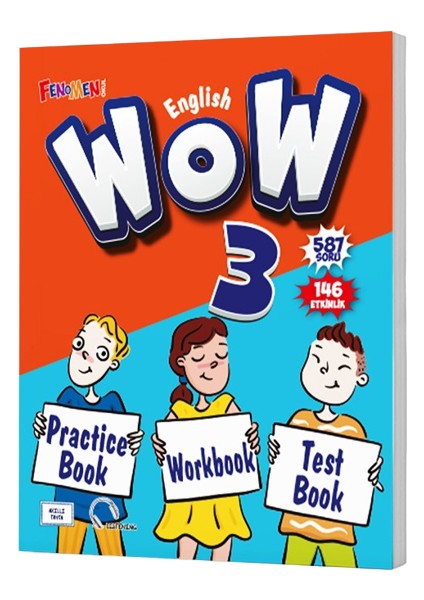 Gama Fenomen 3. Sınıf Wow English Practice Book + Workbook + Test Book
