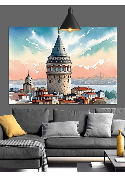 Galata Kulesi Istanbul Dekoratif Kanvas - Mdf Ahşap Tablo fiyatları