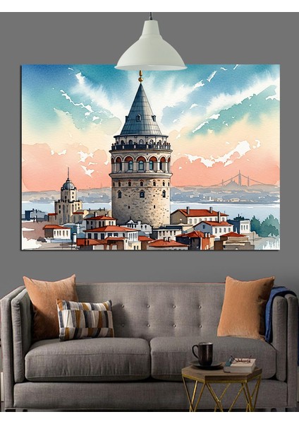 Galata Kulesi Istanbul Dekoratif Kanvas - Mdf Ahşap Tablo modelleri