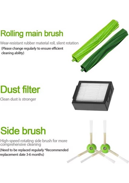 Irobot Roomba Için J7 J7+ I7 I7+ I3 I3+ I4 I4+ I6 I6+ I8 I8+ E5 E6 E7 Ana Vakum Süpürge Yan Fırçası Hepa Filtresi (Yurt Dışından) fiyatları