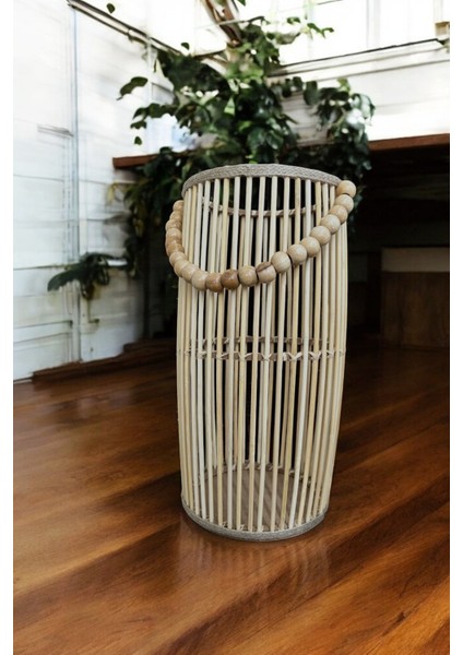 Bambu Vazo / Ahşap Vazo / Çiçeklik / Dekoratif Uzun Fener Mumluk 38 cm fiyatları