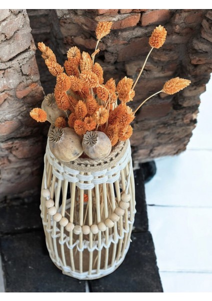 Bambu Çubuk Vazo / Doğal Ahşap Prenses Vazo / Dekoratif Bambu Çiçeklik (38 Cm) fırsatları