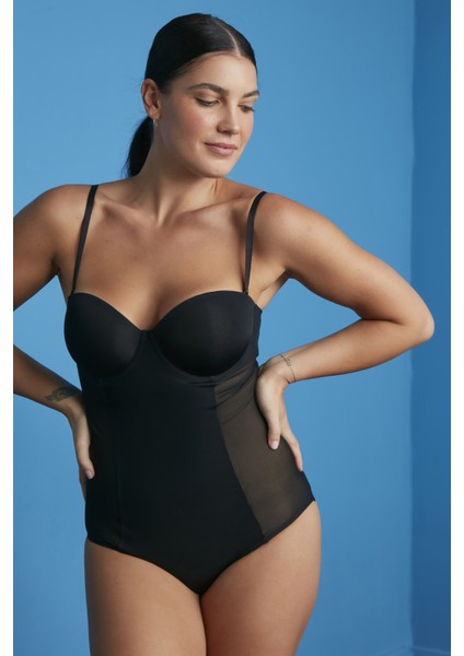 Siyah Premium Bodysuit Korse fırsatları