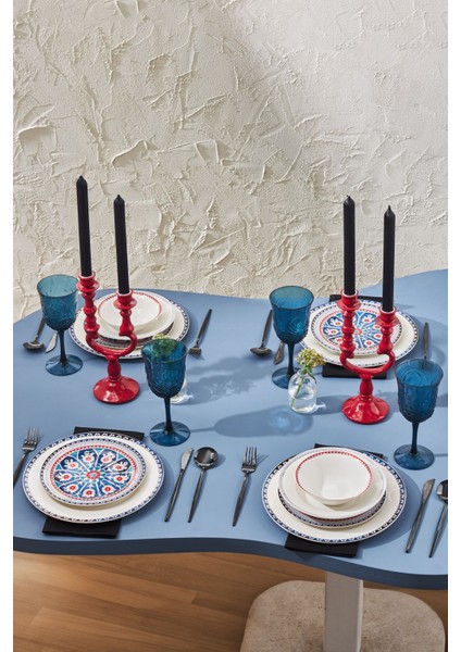 Elegance Bone Ancient 24 Parça 6 Kişilik Şık Tasarımlı Porselen Yemek Takımı