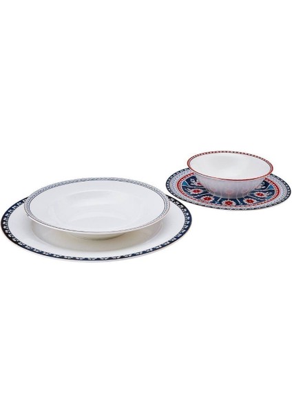 Elegance Bone Ancient 24 Parça 6 Kişilik Şık Tasarımlı Porselen Yemek Takımı