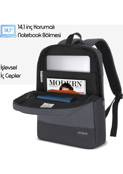 MCE-1103 15.6" Unıcıty Eco Notebook Sırt Çantası Siyah modelleri
