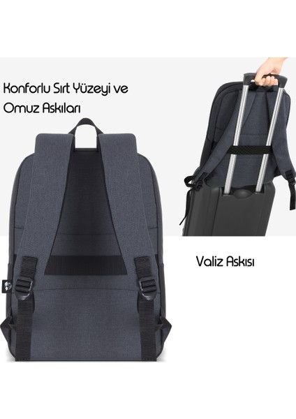 MCE-1103 15.6" Unıcıty Eco Notebook Sırt Çantası Siyah fırsatları