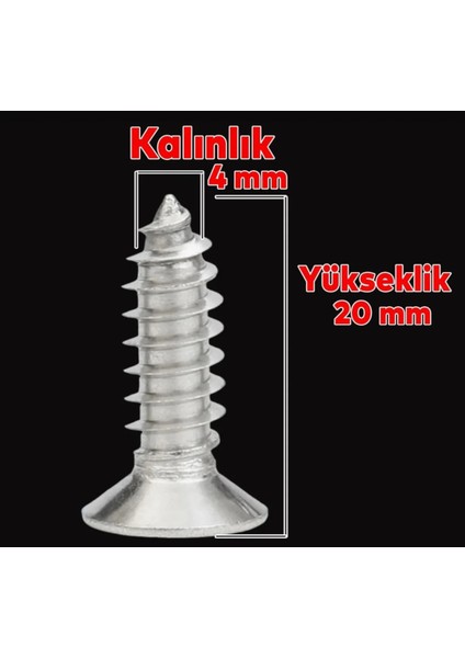 4X20 mm Ahşap Sunta Vidası (1000 Adet) fiyatları