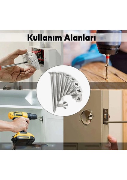 4X20 mm Ahşap Sunta Vidası (1000 Adet) indirimleri