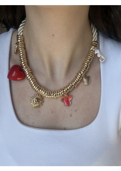 Halat Detaylı Charm Kolye