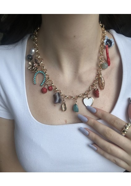 Çoklu Charm Kolye