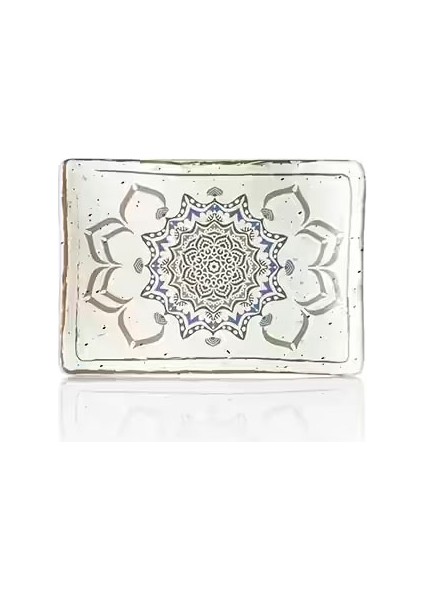 30019.CW.CAS - Terra Casablanca 3'lü Dikdörtgen Tabak Seti 19X13,5 Cm, Thermoset Melamin