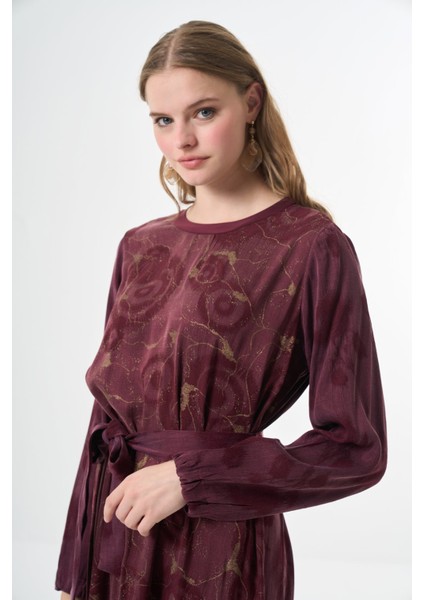 Fermuar Detaylı Cupro Elbise