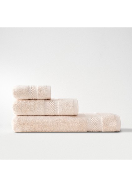 Auraline 3'lü Havlu Seti Organik Pamuk Açık Somon