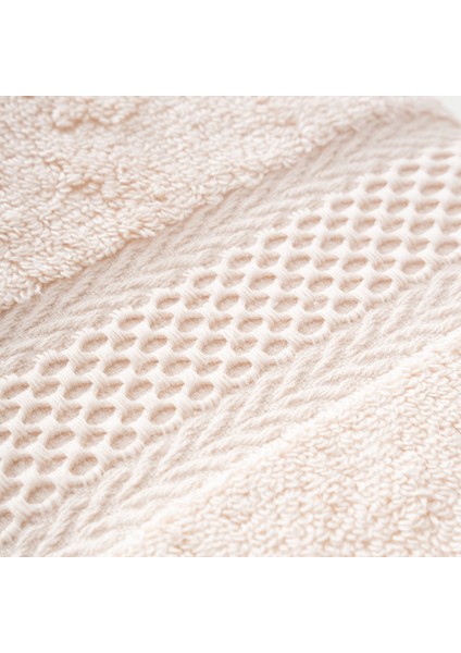 Auraline 3'lü Havlu Seti Organik Pamuk Açık Somon