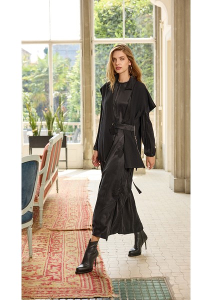 Keçe Yelekli Cupro Elbise fırsatları