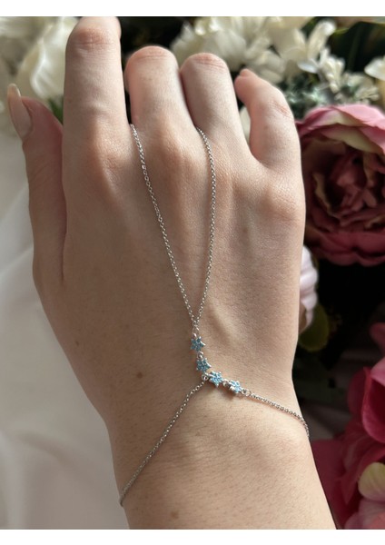 Mavi Çiçek Detay Şahmeran