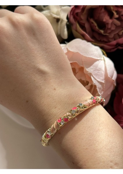 Nar Çiçeği Mineli Kelepçe Bileklik